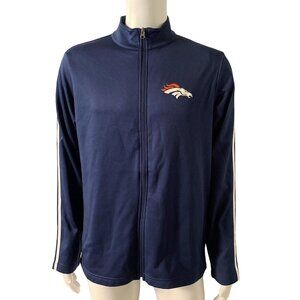 NFL Team Apparel Mens Size Medium Denver Broncos Zip Front Track Jacket New NWT